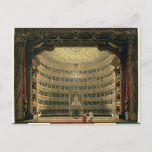 Carte Postale La Scala, Milan, during a performance