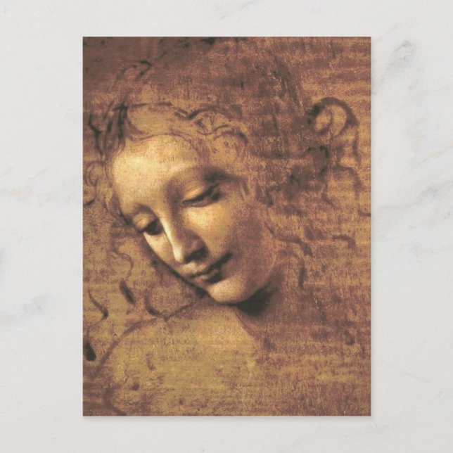 Carte Postale La Scapigliata par Leonardo da Vinci (Devant)