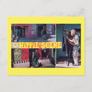 Carte Postale La scène hippie Vintage