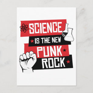 CARTE POSTALE LA SCIENCE EST LE NOUVEAU ROCHER DE PUNK