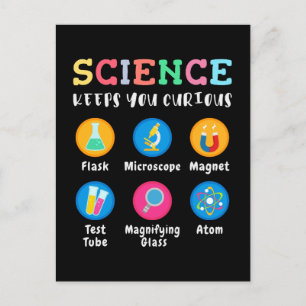 Carte Postale La science vous garde curieux
