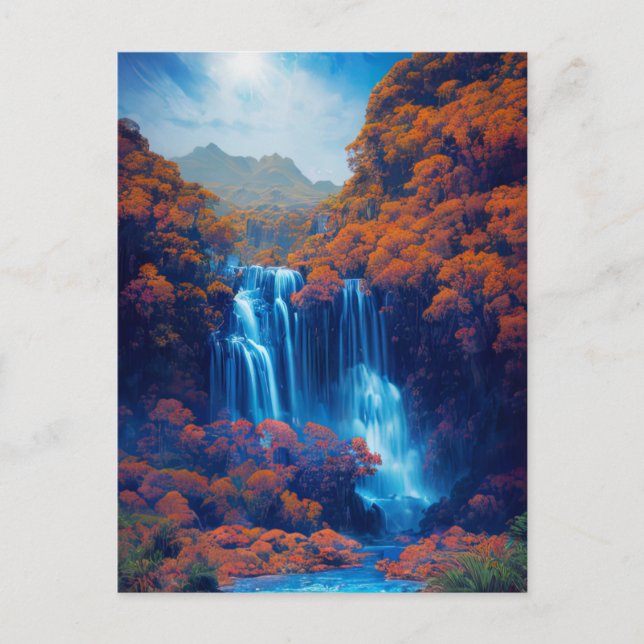 Carte Postale La sérénité dans les nuances d'azur (Devant)