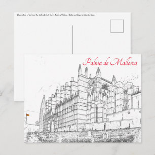 Carte Postale La Seu, la cathédrale de Palma de Mallorca - Espag