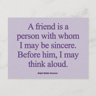 Carte Postale La sincérité de l'amitié