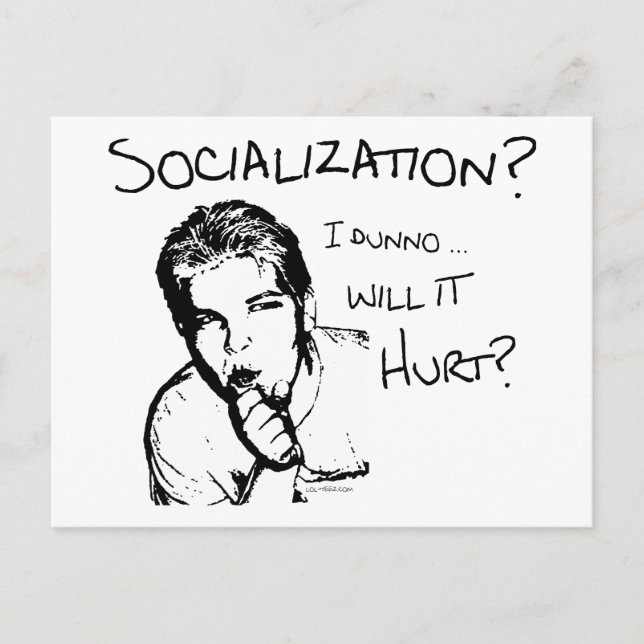 Carte Postale La socialisation va-t-elle faire mal ? (Devant)