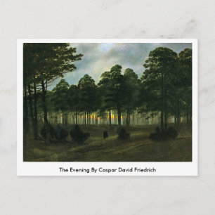 Carte Postale La Soirée De Caspar David Friedrich
