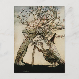 Carte Postale La sorcière et l'arbre de la vieille dame 1922