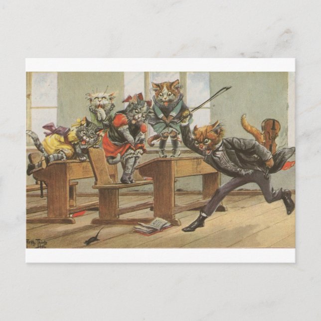 Carte Postale La souris en classe, Arthur Thiele (Devant)