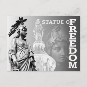 Carte Postale La statue de la liberté, Capitole des États-Unis