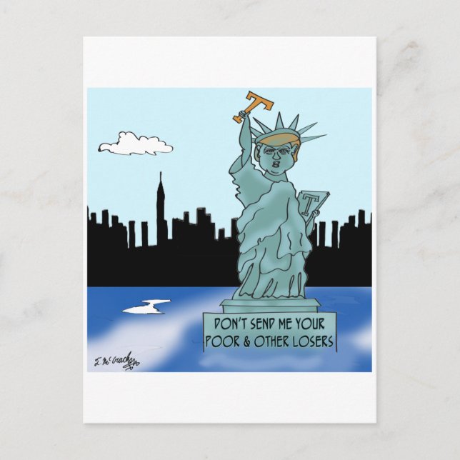 Carte Postale La statue de la liberté de Trump (Devant)