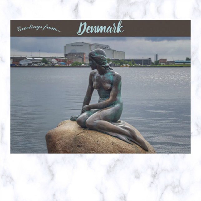 Carte Postale La statue de la petite sirène à Copenhague Danemar (Créateur téléchargé)