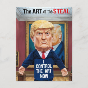 Carte Postale La statue de Trump en colère contrôle l'art dans u