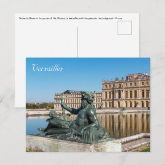 Carte Postale La statue du Rhône dans le jardin du château de Ve