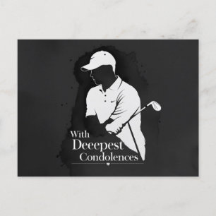 Carte Postale La sympathie du golf désolé pour votre perte condo