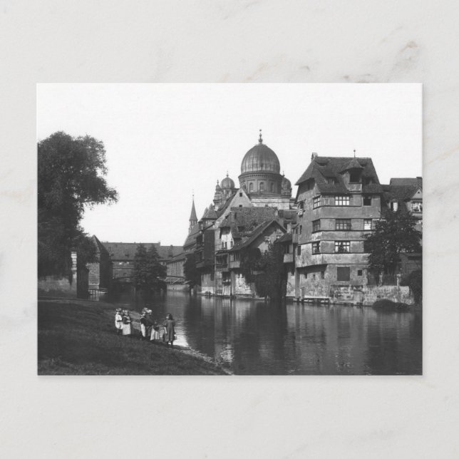 Carte Postale La synagogue à Nuremberg, vers 1910 (Devant)