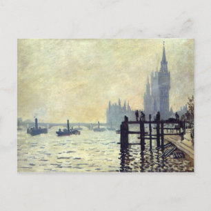 Carte Postale La Tamise en contrebas de Westminster - Claude Mon
