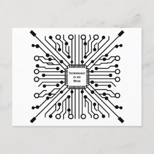 Carte Postale La technologie est ma muse