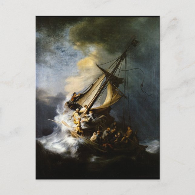 Carte Postale La tempête sur la mer de Galilée (Devant)