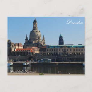 Carte Postale La terrasse de Brühl à Dresde