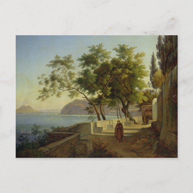 Carte Postale La Terrasse des Capucins à Sorrente, 1828 (Devant)
