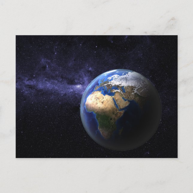 Carte Postale La Terre dans l'espace (Devant)