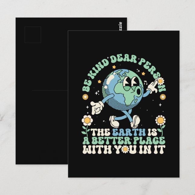 Carte Postale La Terre est un endroit meilleur avec vous dedans (Devant / Derrière)