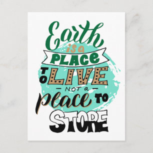 Carte Postale La Terre est un endroit pour vivre, pas pour stock