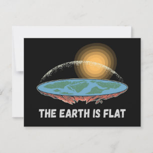 Carte Postale La Terre Est Une Théorie Humoristique Plate