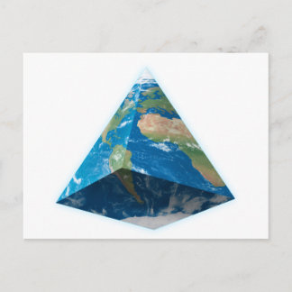 Carte Postale La Terre n’est pas plate mais Pyramidale