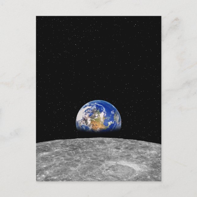 Carte Postale La Terre se lève sur la Lune (Devant)