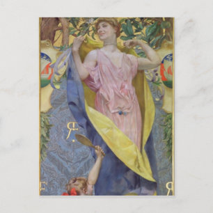 Carte Postale La toilette féminine (panneau)