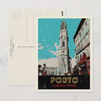 Carte Postale La tour de Porto Clerigos illustration Portugal