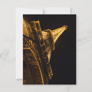 Carte Postale La Tour Eiffel illuminée en soirée à Paris