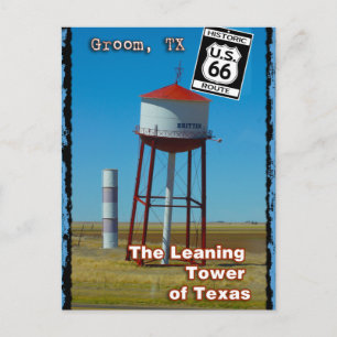 Carte Postale La Tour penchée du Texas à Groom - Autoroute 66
