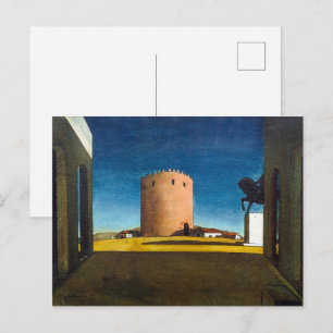 Carte Postale La Tour Rouge Giorgio de Chirico