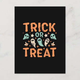 Carte Postale La tournée des friandises d'Halloween