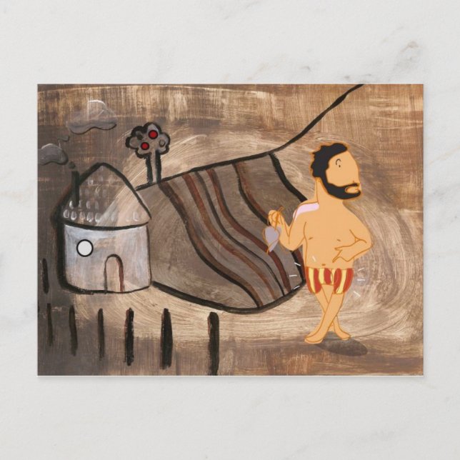 Carte Postale La toute première paire de pantalons d'Adam (Devant)
