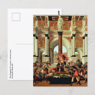 Carte Postale La Tragédie de Lucrèce de Sandro Botticelli