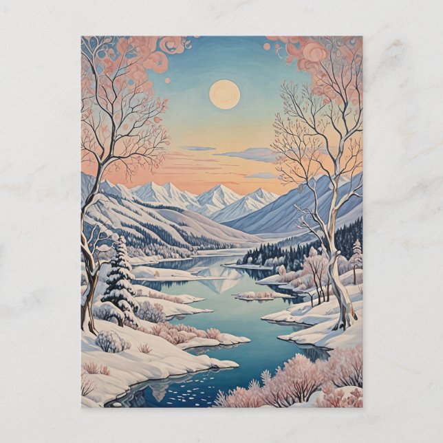Carte Postale La tranquillité d'hiver (Devant)