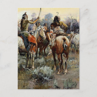 Carte Postale « La Trêve » Art occidental par Charles M Russell