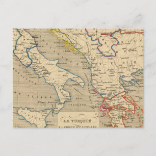 Carte Postale La Turquie, la Grèce et l'Italie de 1700 a 1840
