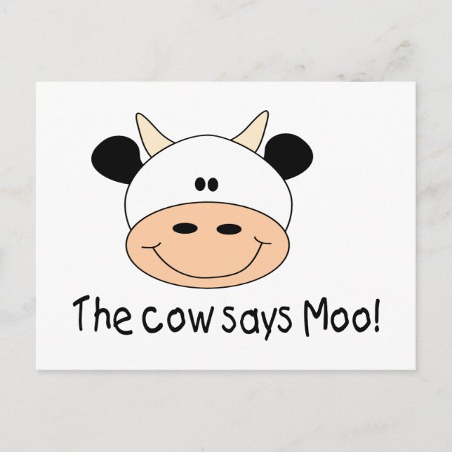 Carte Postale La vache dit Moo (Devant)
