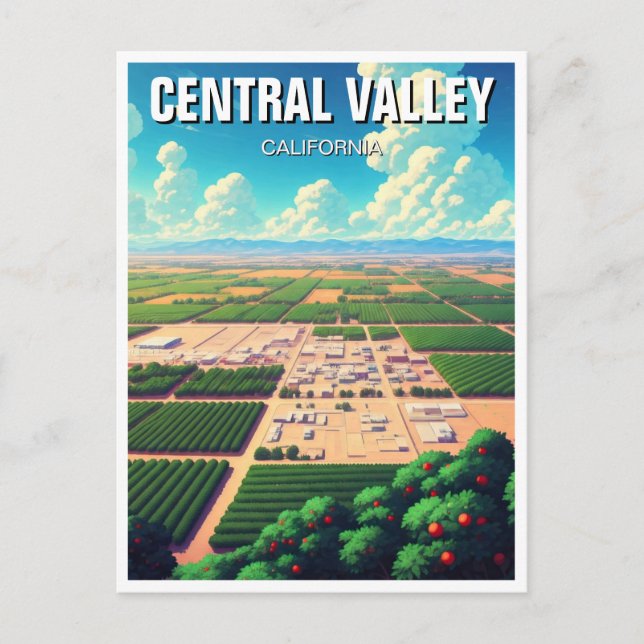 Carte Postale La Vallée centrale de Californie (Devant)
