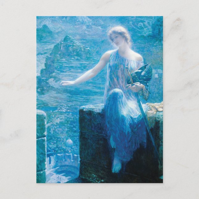 Carte Postale La veillée de Valkyrie par Edward Robert Hughes (Devant)