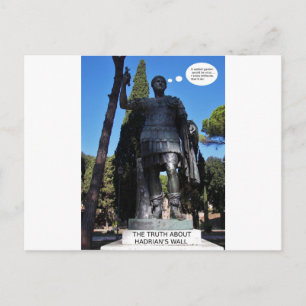 Carte Postale La vérité sur le mur d'Hadrien.