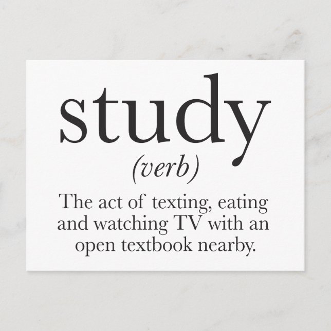 Carte Postale La vérité sur l'étude (Devant)