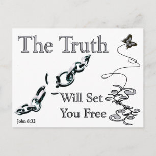Carte Postale La Vérité Vous Libèrera La Bible Verse