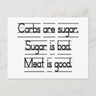 Carte Postale La viande est bonne