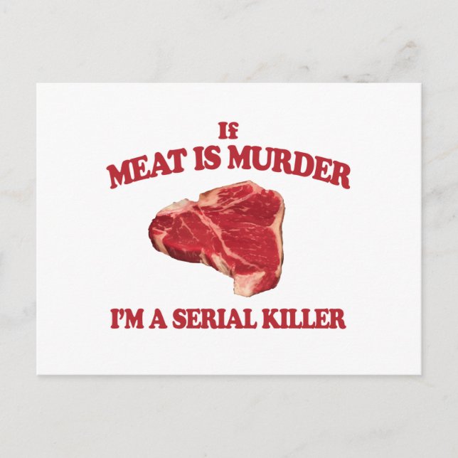 Carte Postale La viande est un meurtre (Devant)
