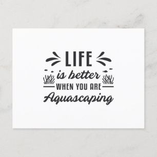 Carte Postale La Vie Aquariste Est Mieux Aquascaper Poisson Amus